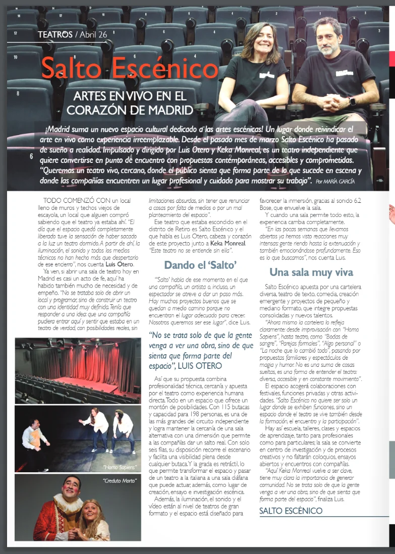 Nace un nuevo teatro en pleno corazón de Madrid